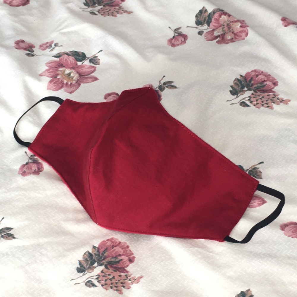 Red: Crimson Fall solid, quality face mask